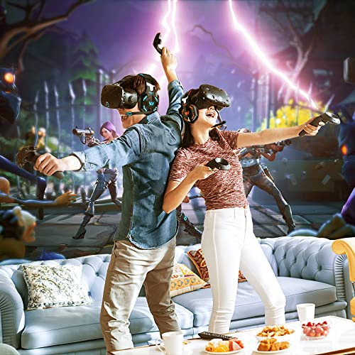 VersionTECH. G2000 Gaming Headset, Bass Surround Gaming Headphones with Noise Cancelling Mic, LED Lights, Soft Memory Earmuffs for PS5/ PS4/ Xbox One Controller/Laptop/PC/Mac/Nintendo NES Games-Yellow - color: Orange