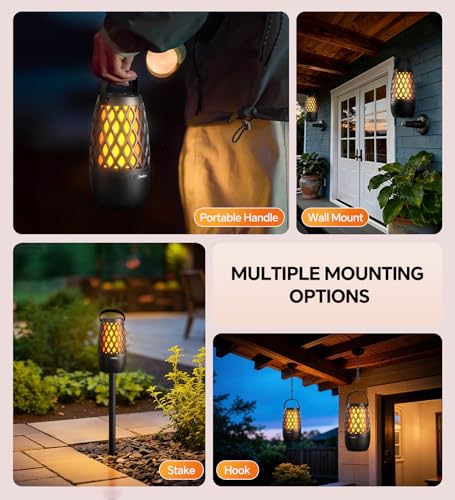 Outdoor Speakers with Ligths Gifts for Men Multi-Sync up to 100 Speakers | IPX5 Waterproof, HD Stereo Sound, Auto-Pairing, House Warming Gifts, Lanterns for Camp|Patio|Pool|Yard, Cool Stuff