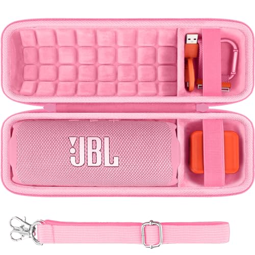 co2CREA Hard Travel Case for JBL Flip 7/6/5/4 Speaker, Pink - color: Pink Case