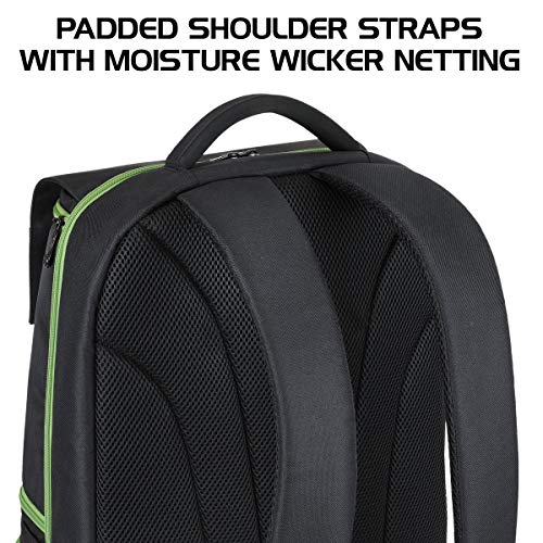 ENHANCE Console Gaming Backpack Compatible with Xbox Series X , Series S - Series X Carrying Case with Compartments for Controllers, Games & Accessories - Headset Storage , Zippered Pockets
