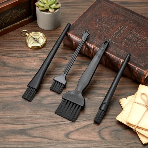 Qianyu 8 Pcs Anti Static Electronic Dust Cleaning Brush Mini Keyboard Cleaning Brushes Kit with PP Handle and Nylon Bristles for Cleaning Computer Laptop Motherboard Camera Sewing Machine Small Space
