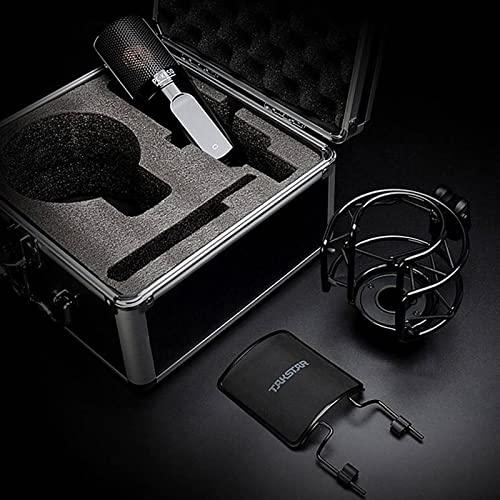 TAKSTAR PC-K850 XLR Studio Microphone with 34mm Gold-Plated Diaphragm | 34mm Gold-Plated Diaphragm, Ultra-Low Noise ≤20 dB, 130dB SPL, 30Hz-20KHz Response, 48V Phantom Power Required