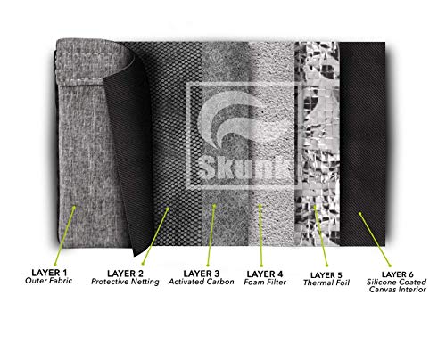 Skunk Duffle bag Medium 16"- Smell Proof - With combo lock (Olive green, 16"x7.5") - color: Olive green