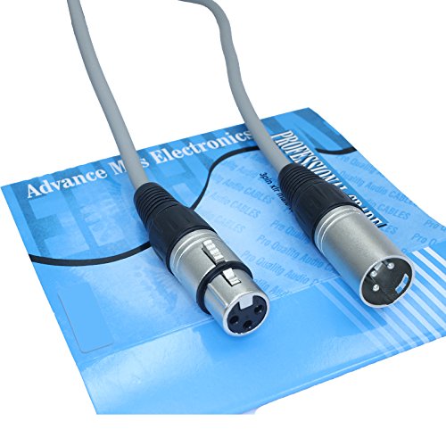 50 foot Male to Female XLR microphone cable (Gray) - color: Gray