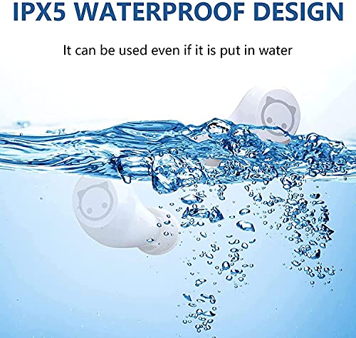Kids Wireless Earbuds Cute Panda Bluetooth Earbuds with mic Charging Case 36H Playtime 3D Stereo Headphones IPX6 Waterproof Sport in-Ear Headphones for Kids Adult - color: K62-W