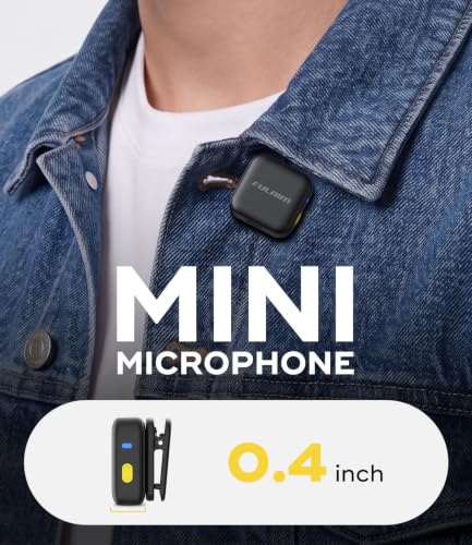 FULAIM 4-Pack Wireless Lavalier Microphone for iPhone Android Camera PC | 21H Battery Life with Charging Case, AI Noise Cancellation, 300m Range, Lapel Mini Mic for Vlog Interview TikTok