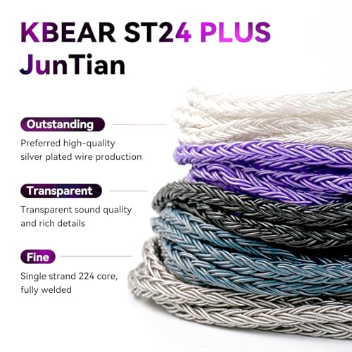 2m KZ ZS10 Pro IEM Earphones Cable, KBEAR ST24 Plus in Ear Monitor Cable 16 Core 5N OCC Silver-Plated Headphone Extension Cords for Moondrop Chu CCA CRA, ZS12 PRO X, Castor, ZAR, ZAS(2pin, 3.5mm Plug) - style: 2PIN-3.5mm