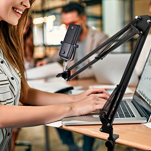 For Elgato Wave 3 Boom Arm, Mic Stand Compatible with Elgato Wave 3 Razer Seiren X Shure SM7B MV7 HyperX QuadCast S SoloCast AT2020 Blue Yeti Fifine AM8 K669B and Other Microphone - color: Elg Boom Arm