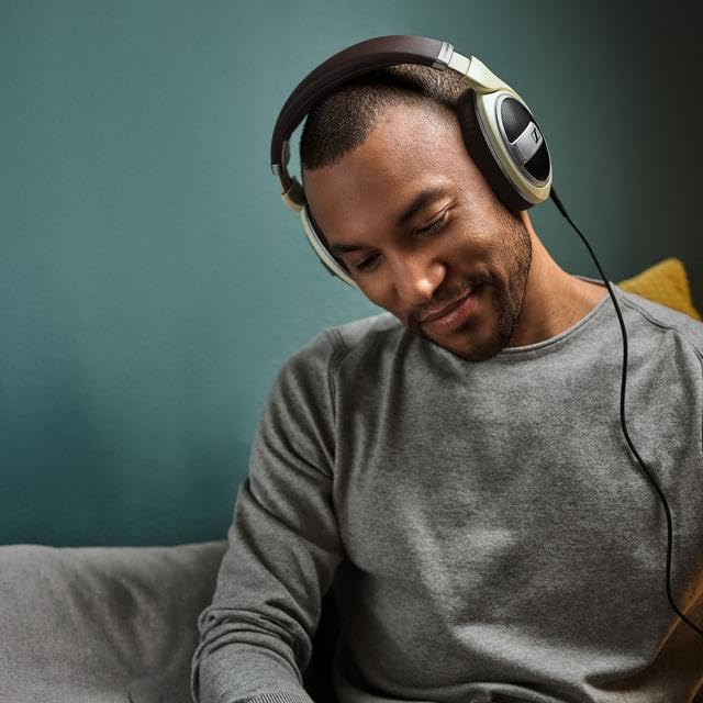 Sennheiser HD 599 Open-Back Wired Audiophile Headphones, Ivory