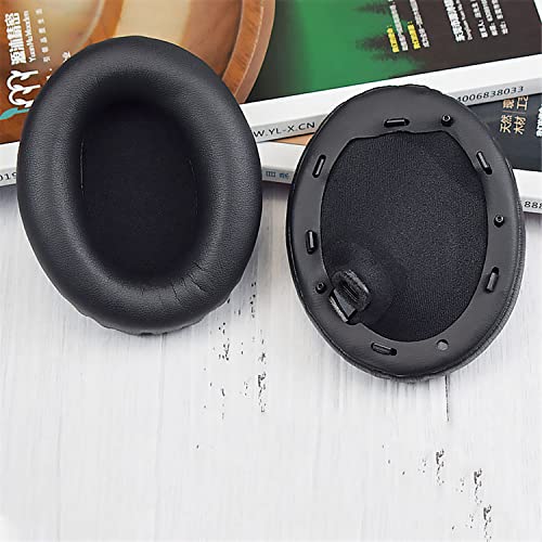 Adhiper XM4 Replacement Ear Pads for Sony WH-1000XM4 Headphones - Black | Soft Protein Leather & High-Density Memory Foam Earpads for Sony WH1000XM4, Without Affecting Sensor
