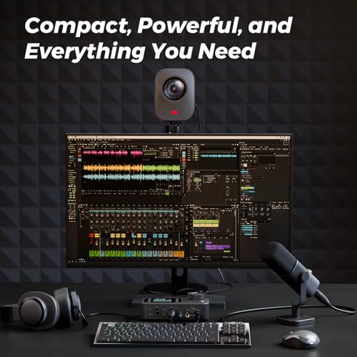 NearStream AMIX40U 10-Channel USB Audio Interface and Audio Mixer for PC | Dual XLR/6.35mm Inputs with 48V Phantom Power, Bluetooth 5.3, a 2-inch LCD for Podcast Recording and Live Streaming
