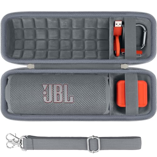 co2CREA Hard Travel Case for JBL Flip 7/6/5/4 Speaker, Grey - color: Grey Case