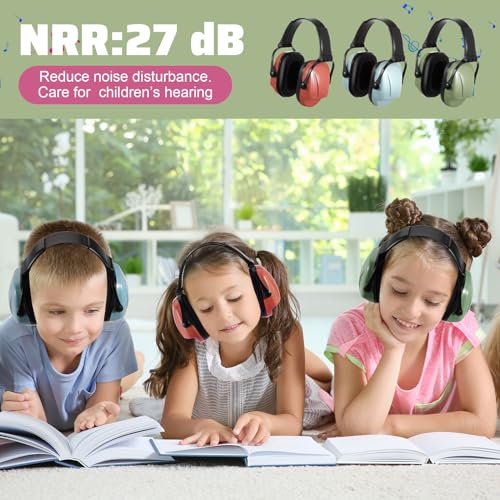 12 Pcs Kids Ear Protection Noise Cancelling Headphones Ear Muffs Bulk 27db Adult Noise Reduction Hearing Earmuff(Universal Fit (kids & Adults),Elegant Style) - size: Universal Fit (kids & Adults), style: Elegant Style