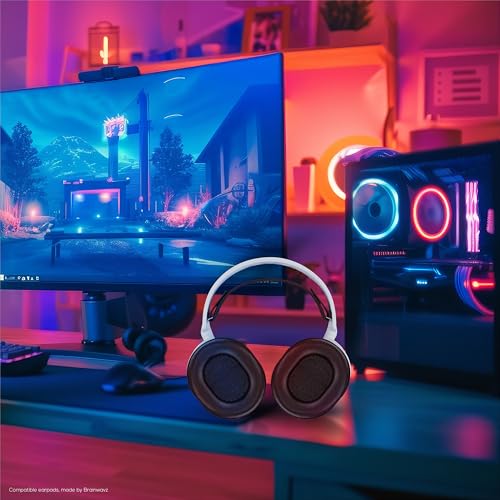 Sheepskin Earpads for Steelseries Arctis 1, 3, 5, 7, 9, PRO & Prime Headsets, Real Leather with Memory Foam - Thicker, Comfier & Long Lasting, by Brainwavz - color: Sheepskin