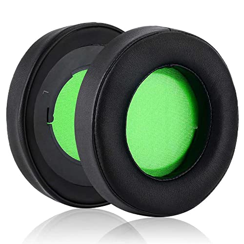 Kraken Pro 7.1 V2 Earpads Replacement Protein Leather Headphones Ear Pads Cushions Cover Repair Parts Compatible with Razer Kraken Pro 7.1 V2 Gaming Headsets (Green) - color: Green