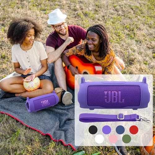 Silicone Cover for JBL Flip 7 Portable Bluetooth Speaker | Scratch-resistant, Unhindered Sound, Silicone Construction, Portable Carrying Silicone Cover, Purple Silicone Cover - color: Purple Cover