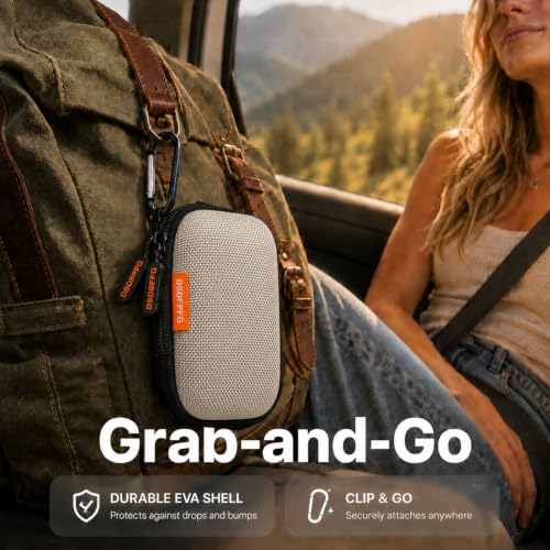 Silver Mini Hard Earbud Case, Small Portable Rectangle Carrying Case Pouch | Small Hard Case for Apple Airpods, Earpods, Samsung Galaxy Buds, Earbuds, Earplugs, In Ear Monitor, USB Cable, Flash Drive - color: Silver