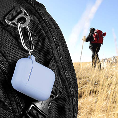 for AirPods 2nd/1st Case Silicone Cover, Sky Blue | Compatible with Apple AirPods 2nd/1st (2019/2016) Generation with Keychain & Cleaner Kit, Wireless Charging Compatible - color: Sky Blue