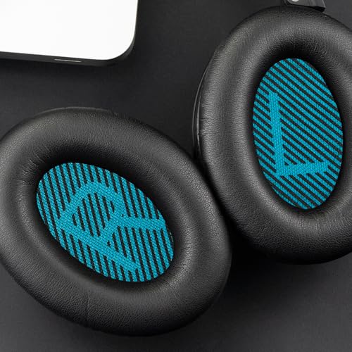 SoloWIT Earpads for Bose Headphones - Black&Blue - color: Black&Blue