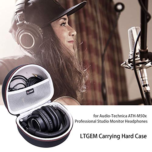 Case for Audio-Technica ATH-M50X/M40x/M30x/M50XBT2/M50xSTS Headphone Gray | Hard Carrying Travel Case for Audio-Technica Headphone - color: 1.Black+Grey