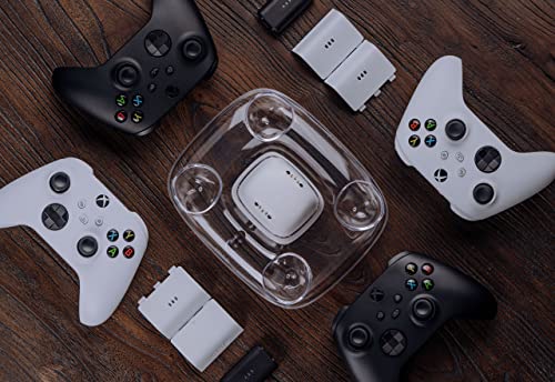 8Bitdo Battery Pack for Dual Charging Dock, Compatible with Xbox Series X|S Controller & Xbox One Controller (White) - color: White, style: Battery Pack