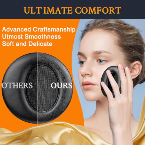 SOULWIT Earpads for Sony MDR-RF985R/RF6500 - Black | for MDR-RF(985R/970/970RK/960R/960RK/925RK/865/865R/865RK/860/860F), MDR-DS6500(RF6500) Headphones