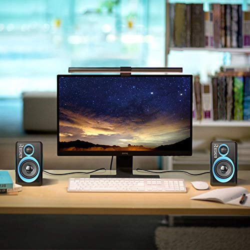 RECCAZR SP2040 Surround Computer Speakers with Deep Bass USB Wired Powered Multimedia Speaker for PC/Laptops/Smart Phone Built-in 4 Loudspeaker Diaphragm(Blue) - color: Black & Blue
