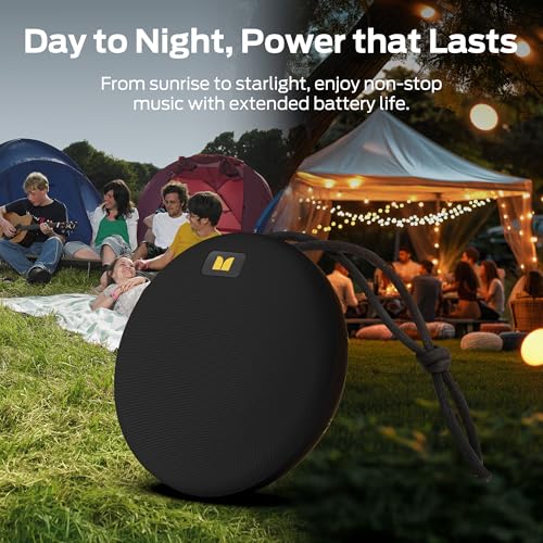 Monster Ripple Shower Bluetooth Speakers, IPX8 Waterproof Shower Speaker, Bluetooth 6.0 with Wireless Stereo Pairing and Hands-Free Calling, Portable Outdoor Speakers, Black