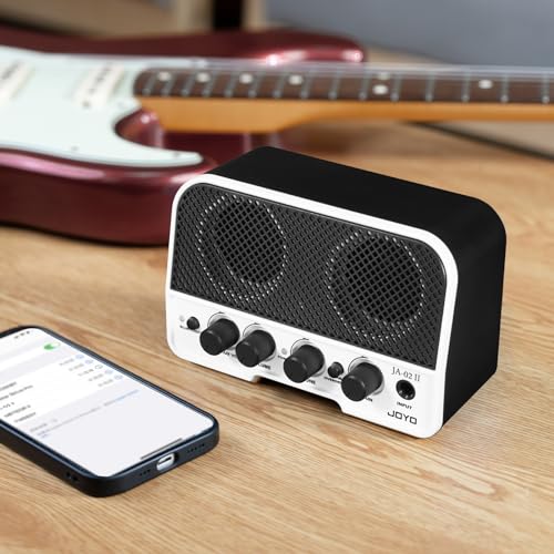 JOYO 5W Mini Guitar Amp Portable Electric Guitar Practice Amplifier with Bluetooth 5.0, Clean/Overdrive Channels, Rechargeable Battery, AUX & Headphone Out (JA-02 II Black) - color: Black