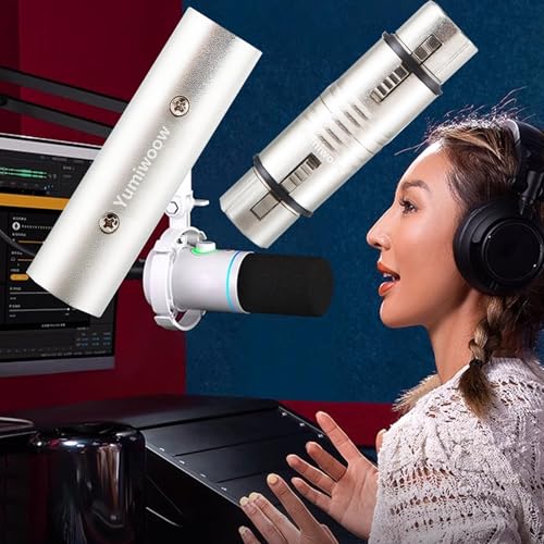 2-Pack XLR Adapter, 2 Male to Male & 2 Female to Female Couplers, Gender Changer Connector for Mixer, Microphone, Amplifier