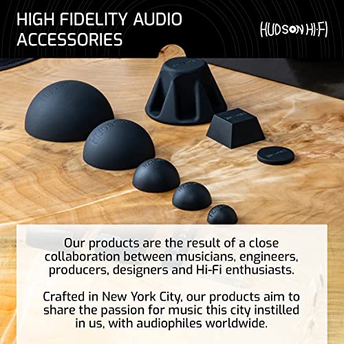 Speaker Isolation Pads – 8-Pack 0.75" Platinum Silicone Feet for Speakers, Subwoofers, Turntables – Non-Slip, Vibration Damping Pads with Adhesive – 20 Duro Anti-Vibration Mounts