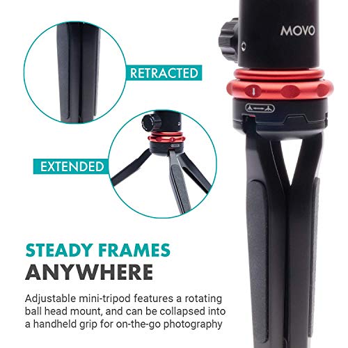 Movo iVlog3 Smartphone Video Bundle VXR10-PRO Directional Microphone, Mini Tripod, LED Camera Light, Wide-Angle Lens - Cell Phone Tripod Stand - External Microphone for iPhone and Android