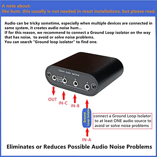 New D3 3(1)-in-1(3)-Out 3.5mm Stereo Audio Switch Source Input Signal switcher selector Splitter Box Mini - color: 3-port 3.5mm Switch no volume