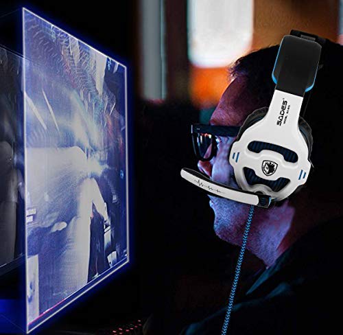 Xbox Gaming Headset for Xbox Series, Xbox One,PS4, PlayStation, PS5 Over Ear Headphone with Mic Noise Cancelling(White) - color: SA810 White