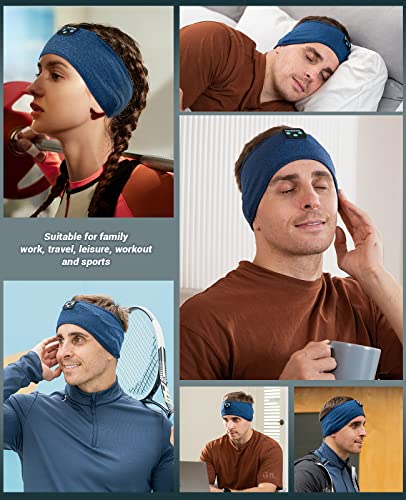 Perytong Sleep Headphones Wireless, Bluetooth Sports Headband Headphones with Ultra-Thin HD Stereo Speakers Perfect for Sleeping,Workout,Jogging,Yoga,Insomnia, Air Travel, Meditation (Deep Teal) - color: Deep Teal
