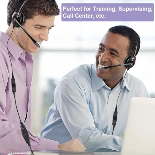 Training Y Splitter for All Plantronics QD Headphone Adapter Cable