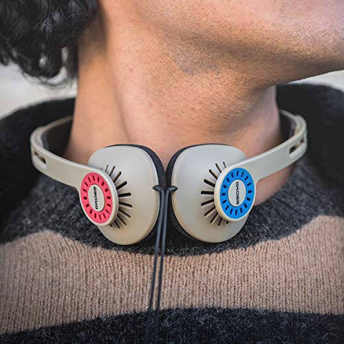 Koss KPH30i Retro Style On-Ear Headphones, Rhythm Beige, Microphone, Wired | In-Line Microphone and Touch Remote Control, D-Profile Design, 3.5mm Jack - color: Rhythm Beige