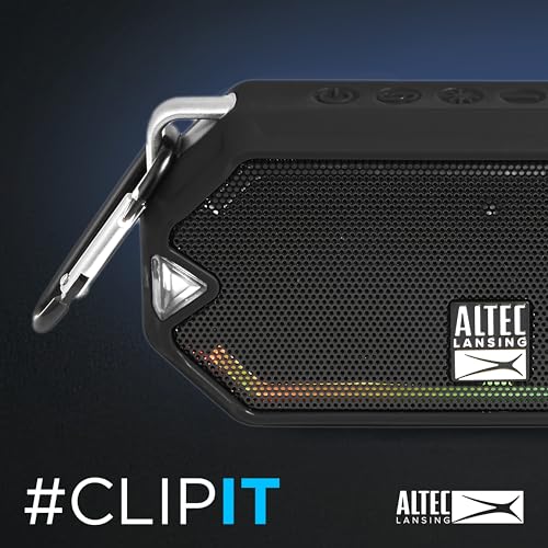 Altec Lansing - Portable Bluetooth Speaker, Waterproof IP67 - color: Black