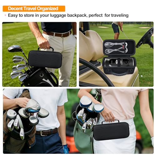 Carrying Case for Blue Tees Golf Player Pro/Player+ AI-Powered GPS Speaker | Blue Tees AI Powered Golf Speaker Hard Travel Protective Bag Storage Holder, Extra Mesh Pocket Fits Charging Cable, Black - color: Black