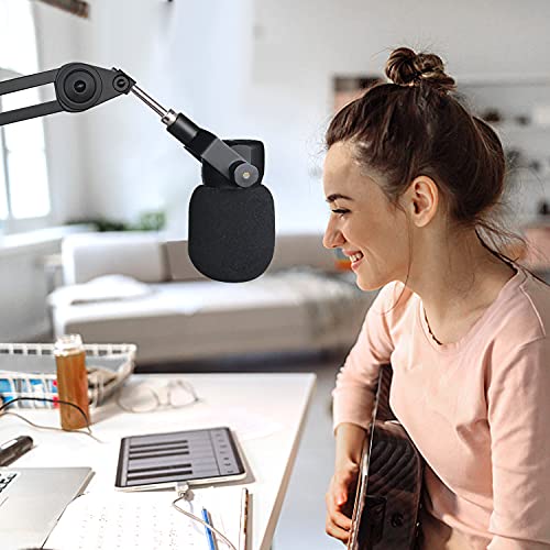 Pop Filter Foam Mic Cover Compatible with Rode PodMic NT1-A NT-USB NT2-A Procaster Podcaster Microphones Effectively Reduce Noise (2 Packs)