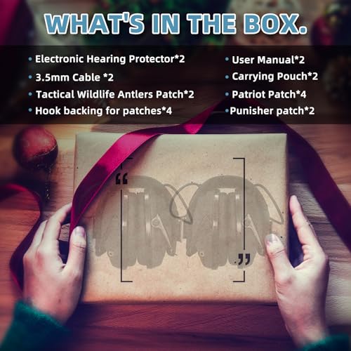PROHEAR 2 Pack Electronic Ear Protection for Shooting with 4X Sound Amplification, Gun Range Hearing Protection Muffs, NRR 23dB Noise Reduction Headphones for Hunting, Black and Black - style: Electronic-black*2