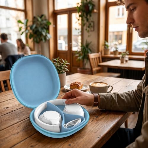 Comecase Headphone Case for JBL Tune 770NC,for JBL Live, 770NC, 660NC, 650B | Adjustable Divider, Cable Space and Carry Handle for Commuting, Gym and Travel, Students and Music Lovers, Case Only - Blue - color: Green