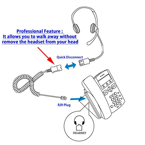 INNOTALK Avaya Phone Headset Compatible with Avaya 4621 4622 4624 4625 4630 5410 5420 5610 with Quick Disconnect Cord Compatible with Plantronics QD, Noise Cancel Desk Phone Binaural Headset - size: Classic Binaural