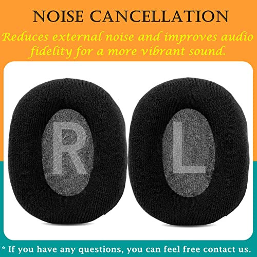 E7 Upgrade Ear Pads Cushions Replacement Compatible with Mixcder E7 Wireless Bluetooth Over-Ear Headphone (Velour Black Earpads)