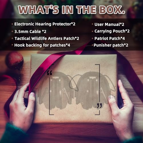 PROHEAR 2 Pack Electronic Ear Protection for Shooting with 4X Sound Amplification, Gun Range Hearing Protection Muffs, NRR 23dB Noise Reduction Headphones for Hunting, Green and Brown - style: Electronic-green+brown