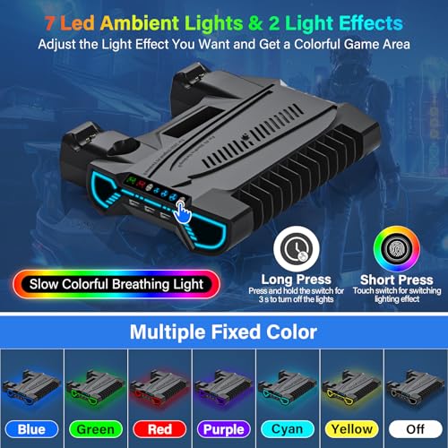 Cooling Station for PS5/Slim/Pro Standard Disc/Digital Console - color: Black