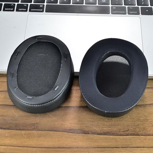 WH-XB910N Replacement Ear Pads, Upgrade Cooling Gel Earpads Cushions for Sony WH-XB910N Noise Cancelling Headphones, Ear Pads Cushions with Soft Memory Foam and Buckle(Black) - color: Black-Upgrade Gel-with net and buckle