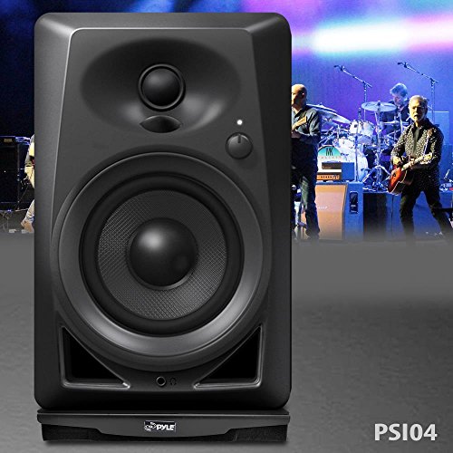 Pyle Speaker Isolation Pads - 7.5 x 9.1 x 2.3 inches - Acoustic Noise Isolation Platform - Foam Riser Recoil Stabilizer with Rubber Base for Studio Monitor, Subwoofer, Loudspeaker - PSIO4 - size: 7.5" x 9.1" (Single)