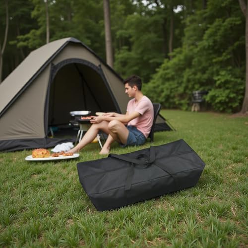 Heavy Duty Water-Resistant Long Duffle Bag - XL Canopy & Roof Tent Storage Organizer for Poles, Grill Tools, Hammock & Fishing Rods with MOLLE Straps (35''(L) x7.87''(W) x7.87''(H)) - size: 35''(L)x7.87''(W)x7.87''(H)