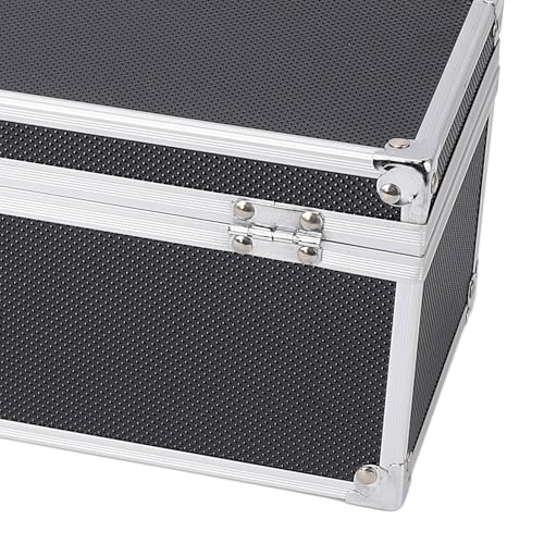 Asixxsix Hard Shell Carrying Case for Wireless Microphone Systems, Portable Equipment Storage Case, Aluminum Alloy Sturdy Build, EVA Foam Interior, IP67 Rain Proof